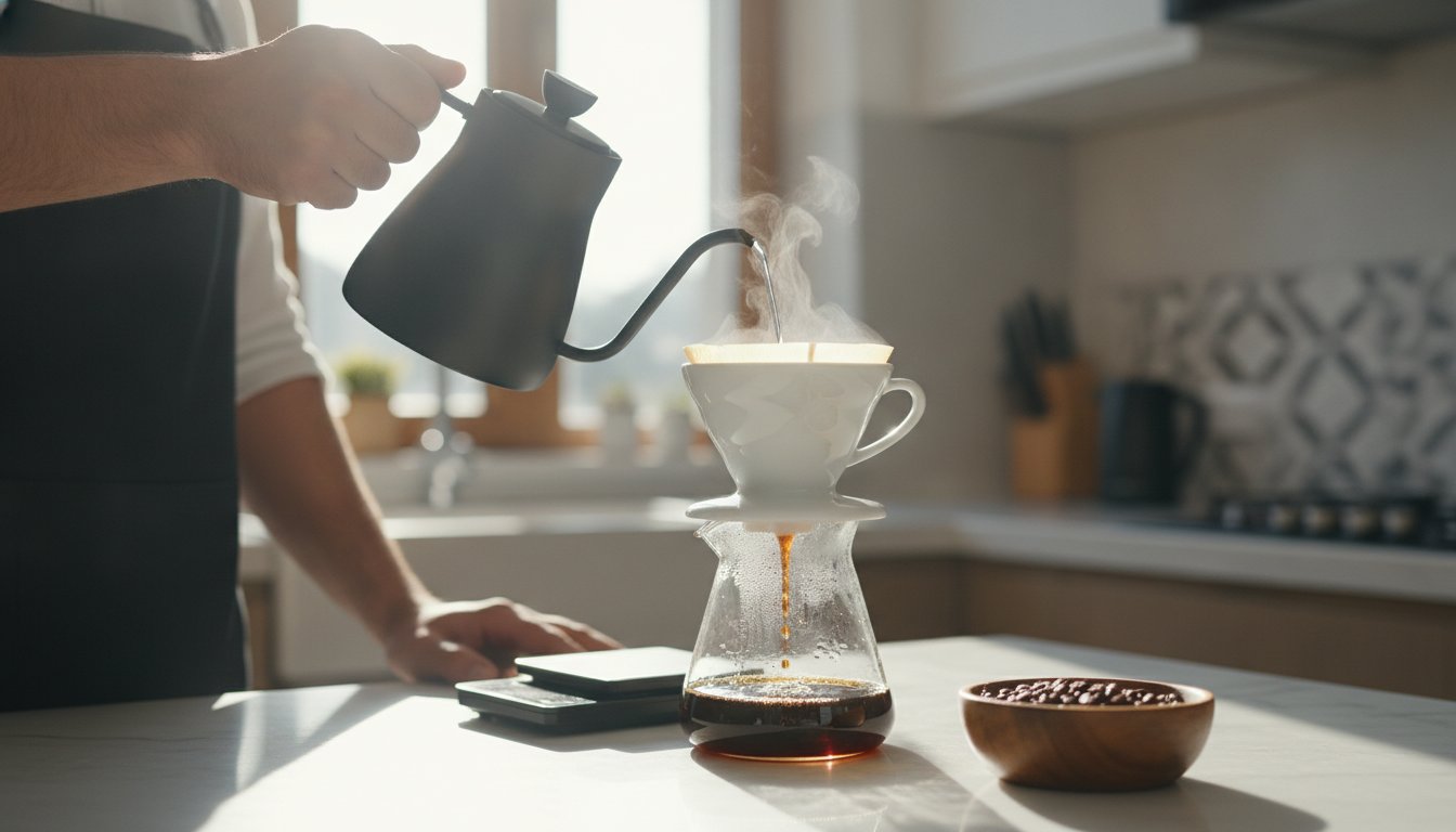 V60 ile Filtre Kahve Demleme Rehberi 2026: Adım Adım Barista Sırları