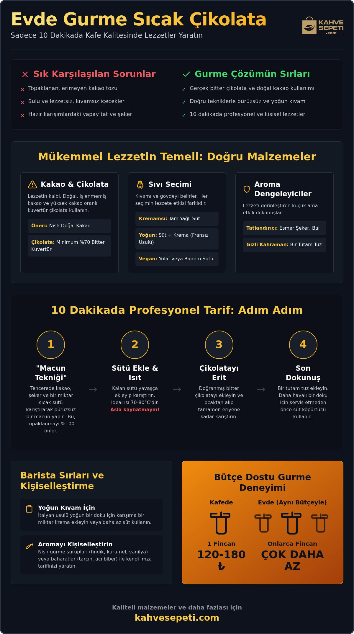 Evde Sıcak Çikolata Yapımı: Kafe Kalitesinde Gurme Rehber 2026