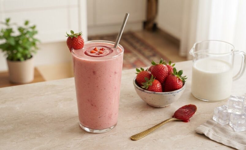 Çilek Püresi Milkshake Yapımı: Ölçülü Tarif ve Kıvam İpuçları